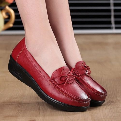 Chaussures de printemps femme en fibre Superfine ronde ouverture profonde, arc, étanche - loisir semelle polyuréthane Re