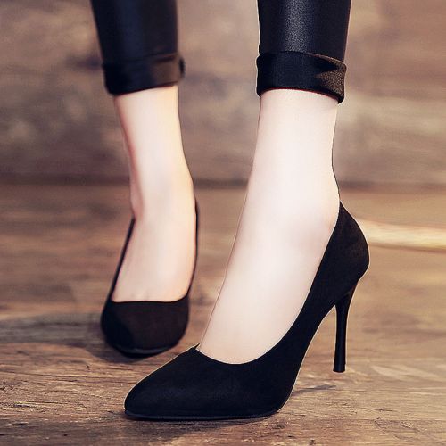 Chaussures de printemps femme en pointu ouverture profonde- semelle caoutchouc - Ref 995493