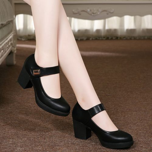 Chaussures de printemps femme en fibre Superfine BIJIAYUAN ronde ouverture profonde, étanche, bracelet anneau