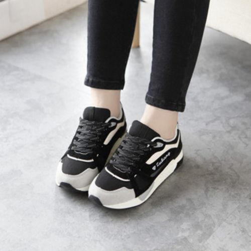Chaussures de printemps femme en PU ronde avec lacets, Modèles mélangées - semelle caoutchouc Ref 995508