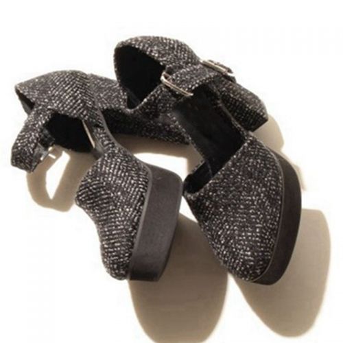 Chaussures de printemps femme en PU pointu moraillon, étanche, grille, Style romain - japonais Ref 995526