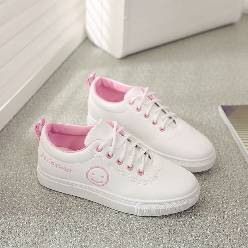Chaussures de printemps femme en PU ronde avec lacets, Modèles mélangées - semelle caoutchouc Ref 995536