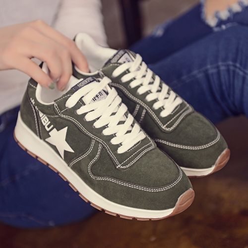Chaussures de printemps femme en fibre Superfine ronde avec lacets - semelle polyuréthane Ref 995540