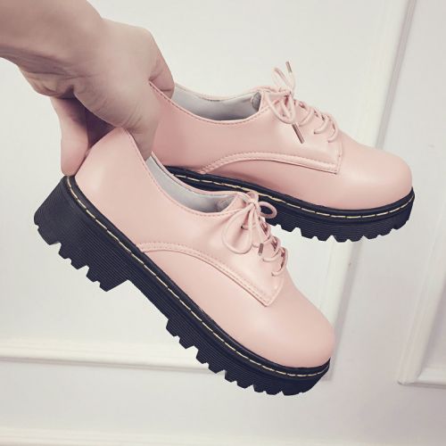 Chaussures de printemps femme en PU ronde avec lacets, - semelle caoutchouc Ref 995545