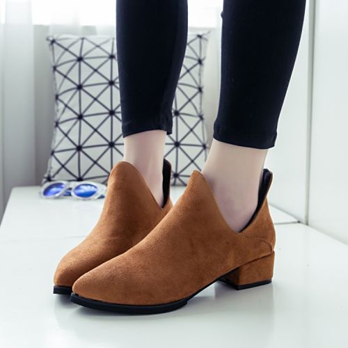 Chaussures de printemps femme en PU pointu - Angleterre semelle caoutchouc Ref 995559