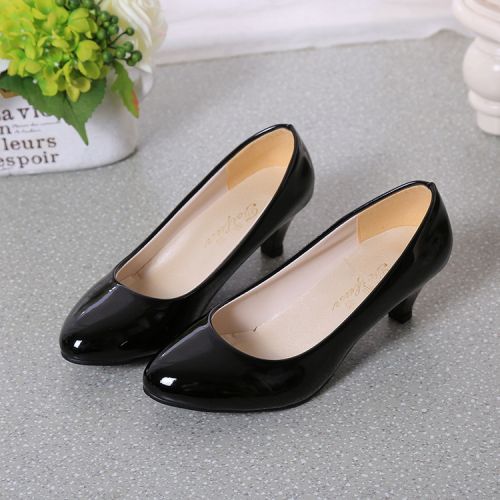 Chaussures de printemps femme en PU ronde ouverture profonde- élégant - semelle caoutchouc Ref 995562