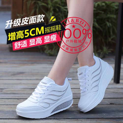 Chaussures de printemps femme en Cuir spatial ALIBOY ronde ouverture profonde, avec lacets, creux, Wedges, Génoise, éta