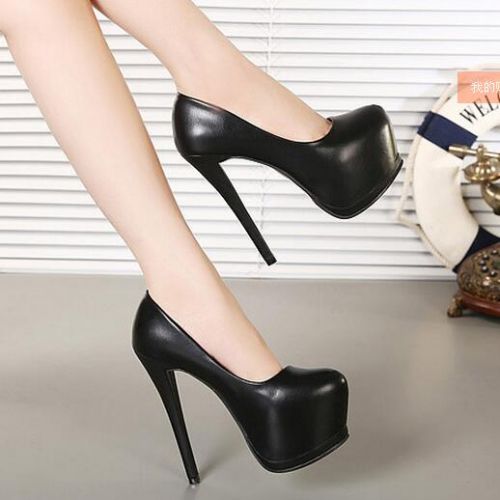 Chaussures de printemps femme en PU ronde ouverture profonde, étanche - Europe semelle caoutchouc Ref 995609