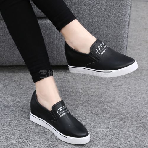 Chaussures de printemps femme en Première couche cuir ronde - Ref 995612