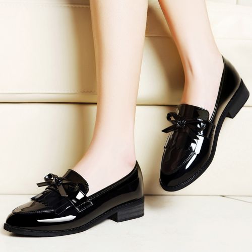 Chaussures de printemps femme en PU CENTENARY ronde arc, houppe, étanche - Angleterre semelle caoutchouc Ref 995