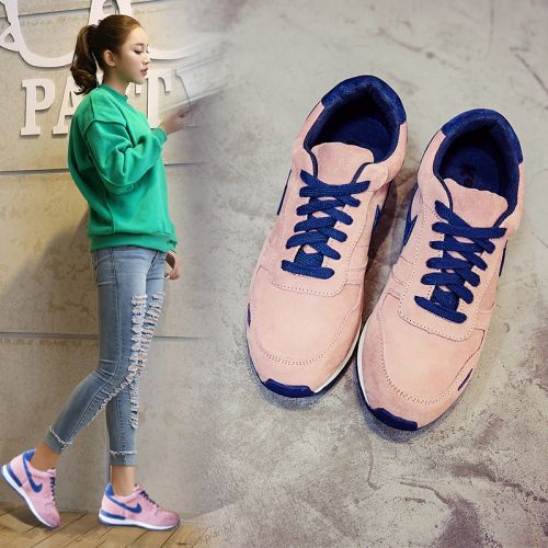 Chaussures de printemps femme en Première couche cuir ronde avec lacets - semelle caoutchouc Ref 995663