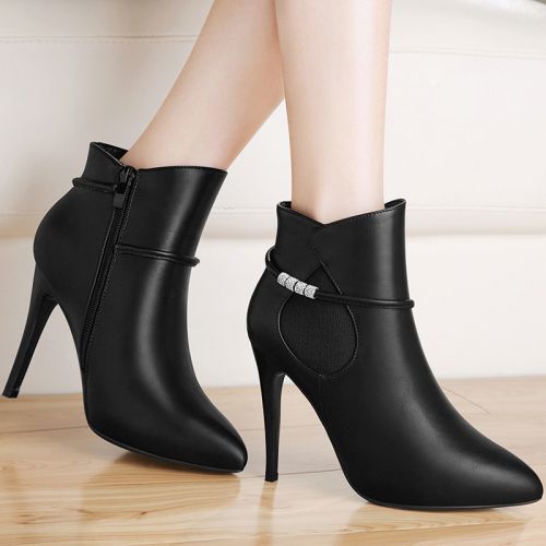 Chaussures de printemps femme en PU GUCIHEAVEN pointu ruban, avec perles, étanche - Angleterre semelle caoutchouc Ref 99567