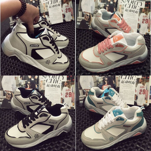 Chaussures de printemps femme en Cuir spatial ronde T-strap, Modèles mélangées - collège semelle mousse caoutchouc Ref 99