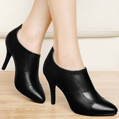 Chaussures de printemps femme en PU pointu étanche - semelle caoutchouc Ref 995700