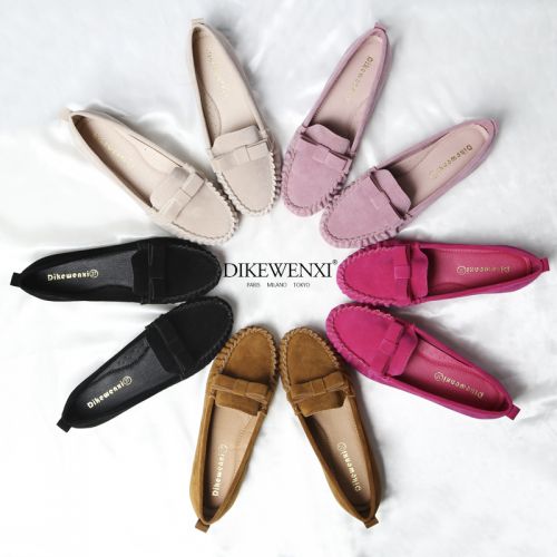 Chaussures de printemps femme en vache, Nubuck, ronde ouverture profonde, arc - semelle caoutchouc Ref 995705