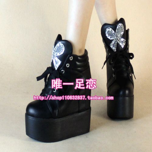 Chaussures de printemps femme en PU ronde ruban, avec perles, Wedges, Génoise, Style romain - Europe Ref 995729