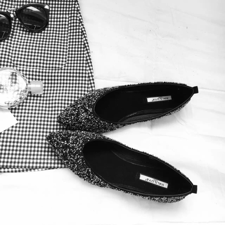 Chaussures de printemps femme en fibre Superfine pointu - Europe semelle caoutchouc Ref 995732