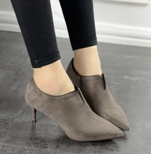 Chaussures de printemps femme en fibre Superfine pointu - semelle caoutchouc Ref 995737