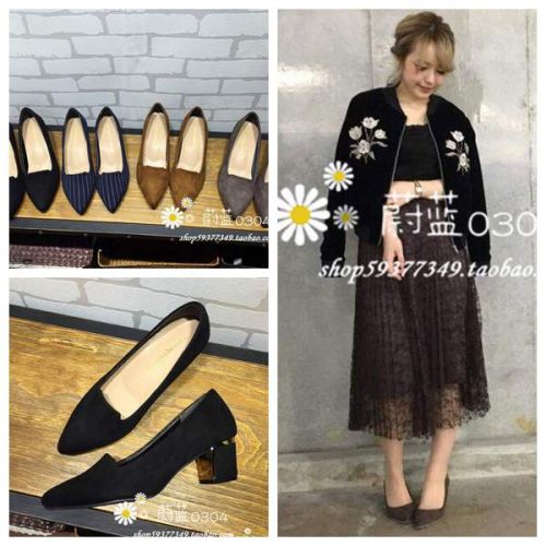 Chaussures de printemps femme en pointu - japonais semelle fond composite Ref 995785