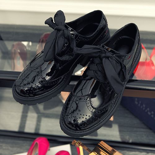 Chaussures de printemps femme en Manteau peinture UNCLE XU ronde ouverture profonde, ruban, arc, Avec une combinaison 