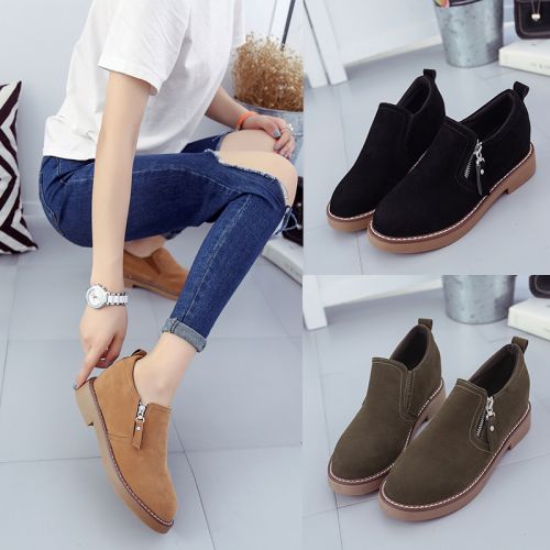 Chaussures de printemps femme en vache, Nubuck, ronde - semelle TPR Ref 995889