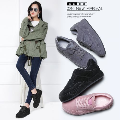 Chaussures de printemps femme en Xi Shi Cashmere ronde avec lacets, Génoise - semelle polyuréthane Ref 995962