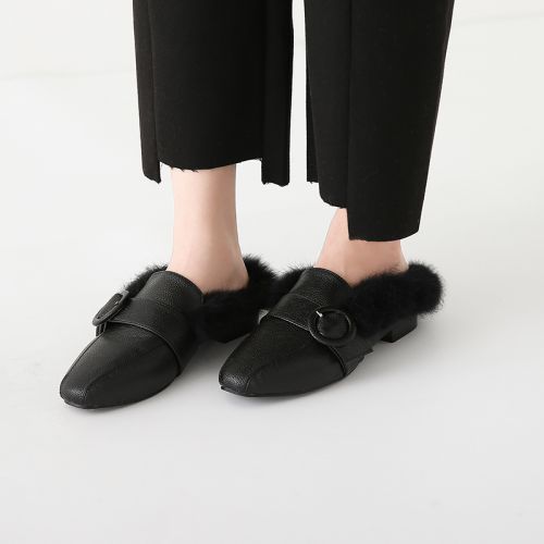 Chaussures de printemps femme en PU ronde ouverture profonde- Europe - Ref 995978