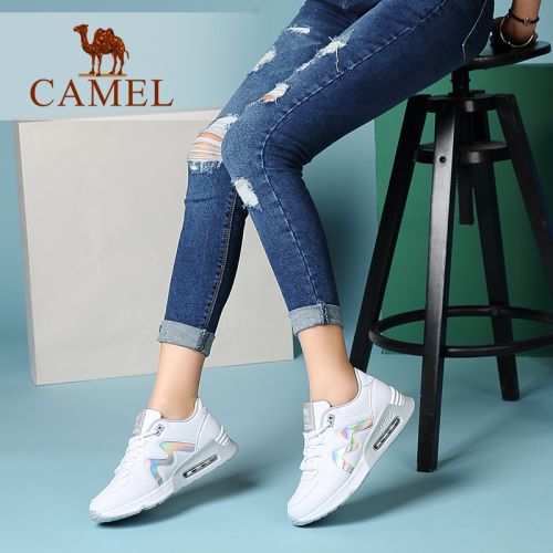 Chaussures de printemps femme en fibre Superfine CAMEL ronde avec lacets - Ref 996034