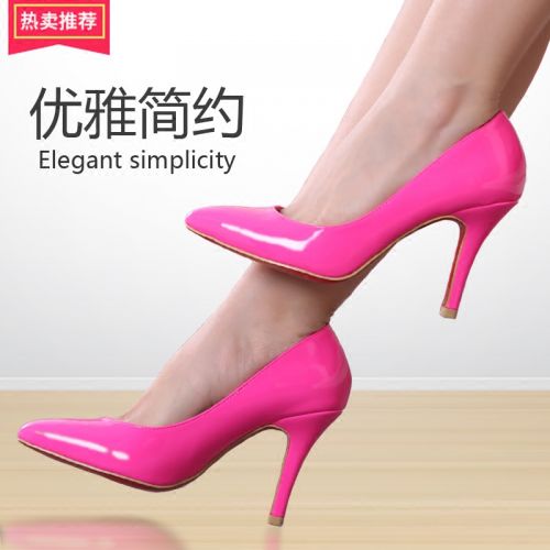 Chaussures de printemps femme en Manteau peinture LOVELY BEAUTY pointu ouverture profonde, paillette - semelle caoutchouc