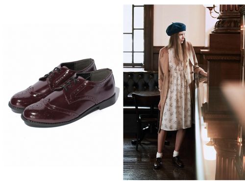 Chaussures de printemps femme en PU ronde - japonais Ref 996115