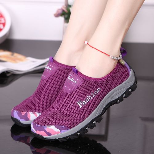 Chaussures de printemps femme en engrener ronde creux, - loisir semelle caoutchouc Ref 996144
