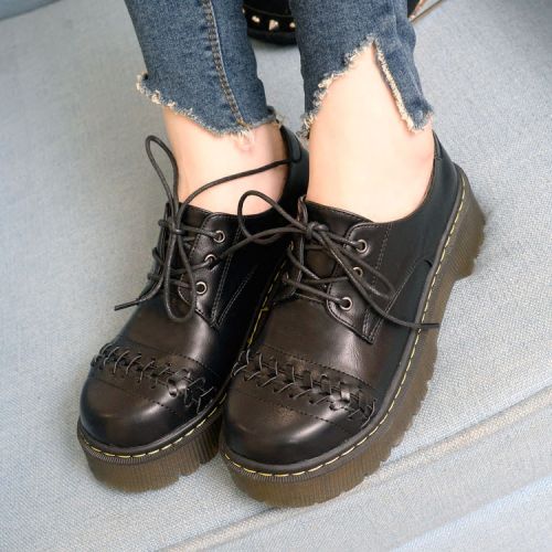 Chaussures de printemps femme en fibre Superfine ronde avec lacets, Génoise, étanche - semelle TPR 