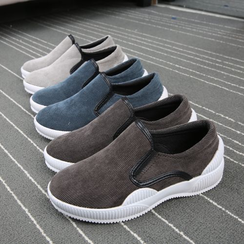 Chaussures de printemps femme en velours côtelé HDTCL SHOES ronde - Europe semelle caoutchouc Ref 996215