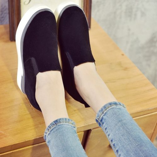 Chaussures de printemps femme en vache, Nubuck, ronde - semelle caoutchouc Ref 996217