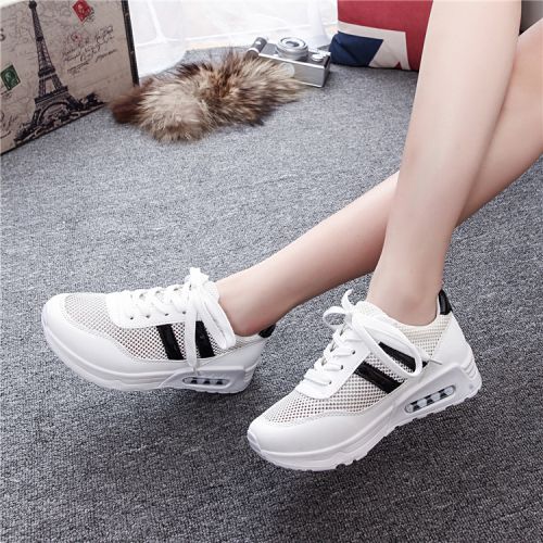 Chaussures de printemps femme en engrener ronde ouverture profonde, avec lacets, creux, étanche, brodé - doux semelle