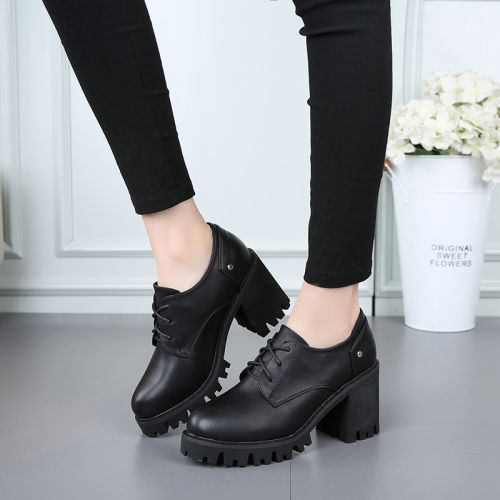 Chaussures de printemps femme en PU CHAARNA ronde étanche - Angleterre semelle caoutchouc Ref 996230