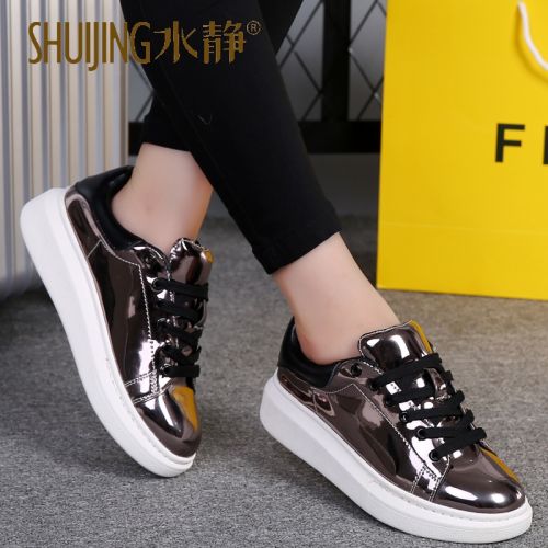 Chaussures de printemps femme en Vache revêtement cuir fendu ronde avec lacets, Wedges, Génoise, étanche - l