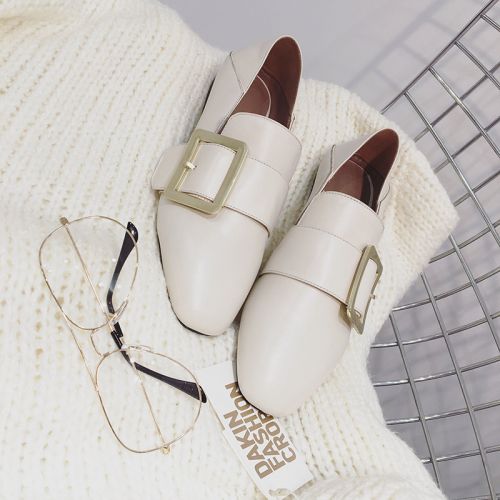 Chaussures de printemps femme en Vache revêtement cuir fendu N.ADULT tête carrée - semelle caoutchouc Ref 996338