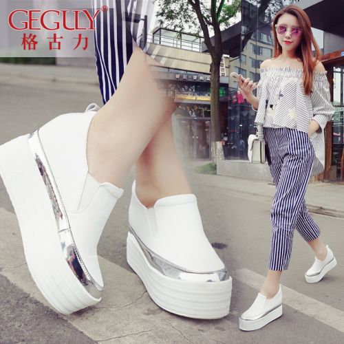 Chaussures de printemps femme en PU ronde ouverture profonde, paillette, Modèles mélangées, Wedges, Génoise, étanche - loisi