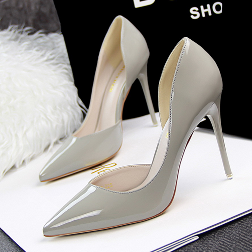 Chaussures de printemps femme en Manteau peinture pointu ouverture profonde, creux, Style romain - Europe semelle caout