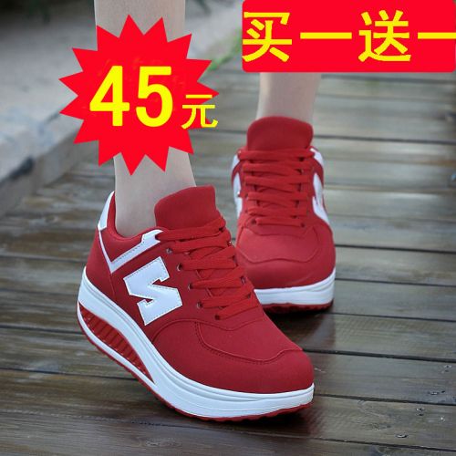 Chaussures de printemps femme en fibre Superfine ronde ouverture profonde, avec lacets, Wedges, Génoise, étanche, brace