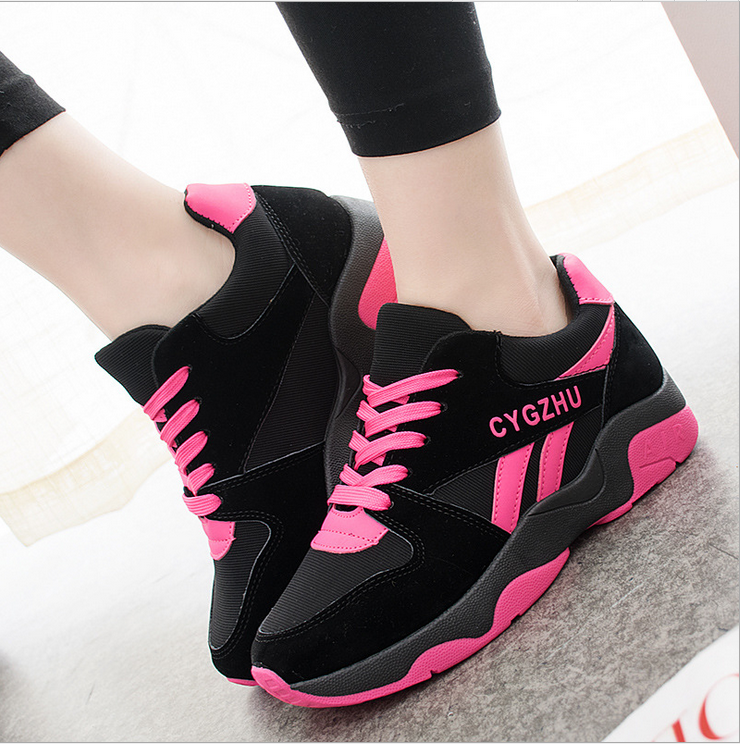 Chaussures de printemps femme en vache, Nubuck, ronde avec lacets, Modèles mélangées, étanche - semelle caoutchou