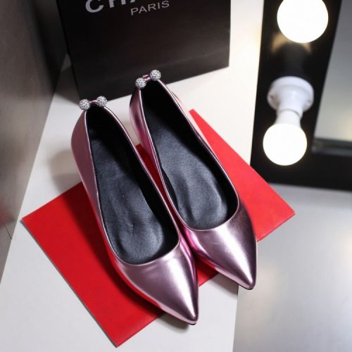 Chaussures de printemps femme en Manteau peinture pointu décoration métallique - élégant semelle TPR Ref 996561