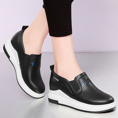 Chaussures de printemps femme en PU ronde étanche - doux semelle TPR Ref 996597