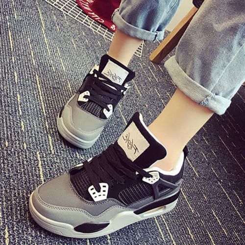 Chaussures de printemps femme en Cuir spatial ronde avec lacets - Ref 996598