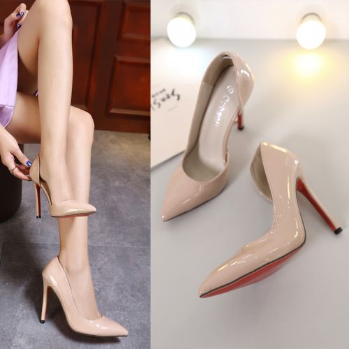 Chaussures de printemps femme en Ercengzhupi pointu ouverture profonde- Ref 996656