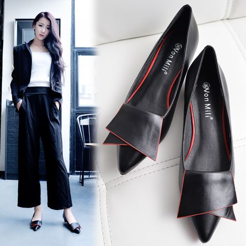 Chaussures de printemps femme en fibre Superfine VONMILI. pointu ouverture profonde, - Europe semelle caoutchou