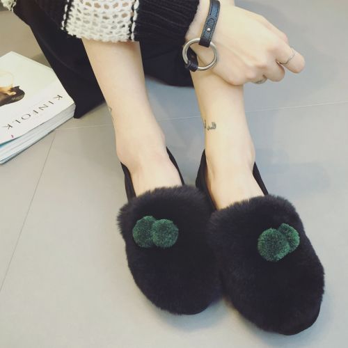 Chaussures de printemps femme en Xi Shi Cashmere ronde étanche - semelle caoutchouc Ref 996680