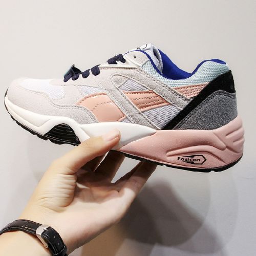 Chaussures de printemps femme en engrener ronde ouverture profonde, avec lacets, Modèles mélangées, - semelle 