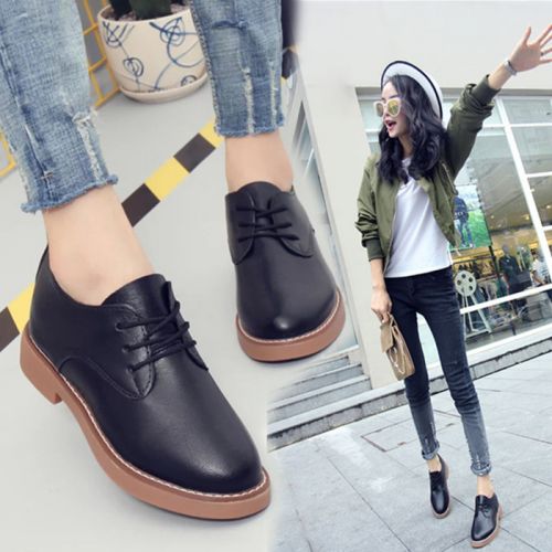 Chaussures de printemps femme en PU pointu - Angleterre semelle plastique Ref 996692